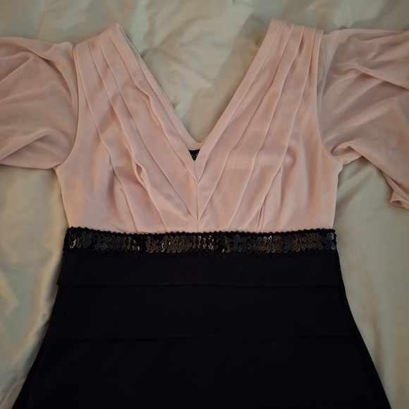 Enfocus Studio Women's Blush Pink And Black Midi Dress - Picture 10 of 11
